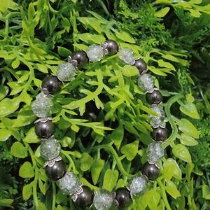 Elegant Black and Silver Beaded Bracelet